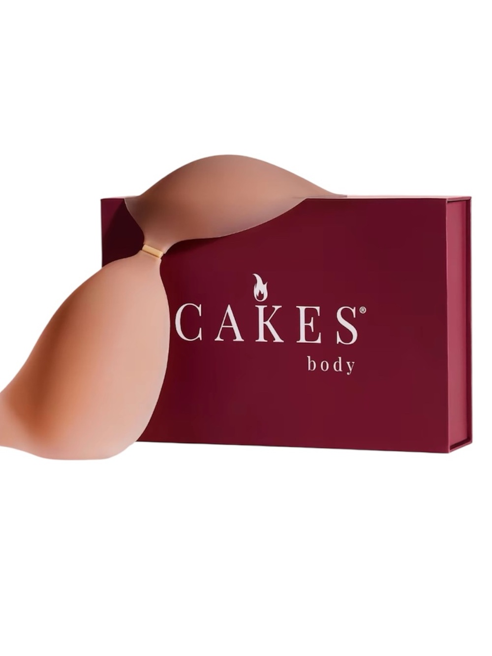 CAKES Body Cleavage Bra Caramel Size M Seamless Sculpting Strapless Backless